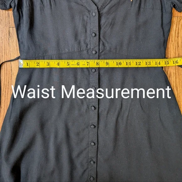 Abercrombie & Fitch Black Embroidery Knee-Length Dress in Small - Picture 8 of 15